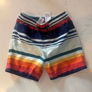 Tea Collection - Toddler Boys Colorful Striped Swim Shorts - Sz 18-24M